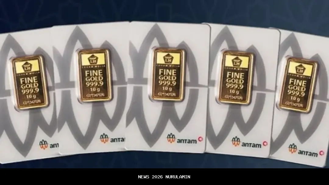 Harga Emas Hari Ini Stabil, Antam Turun Sedikit