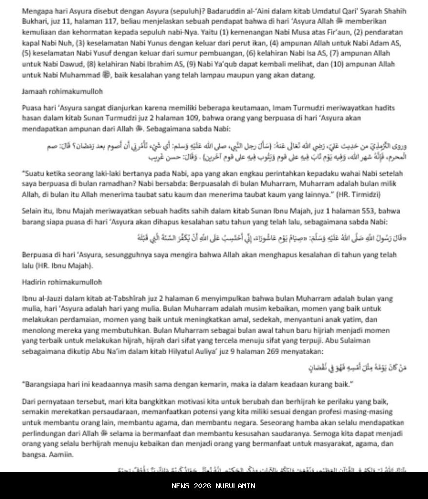 Khutbah Jumat 24 Oktober 2025: Keistimewaan Para Pemurah