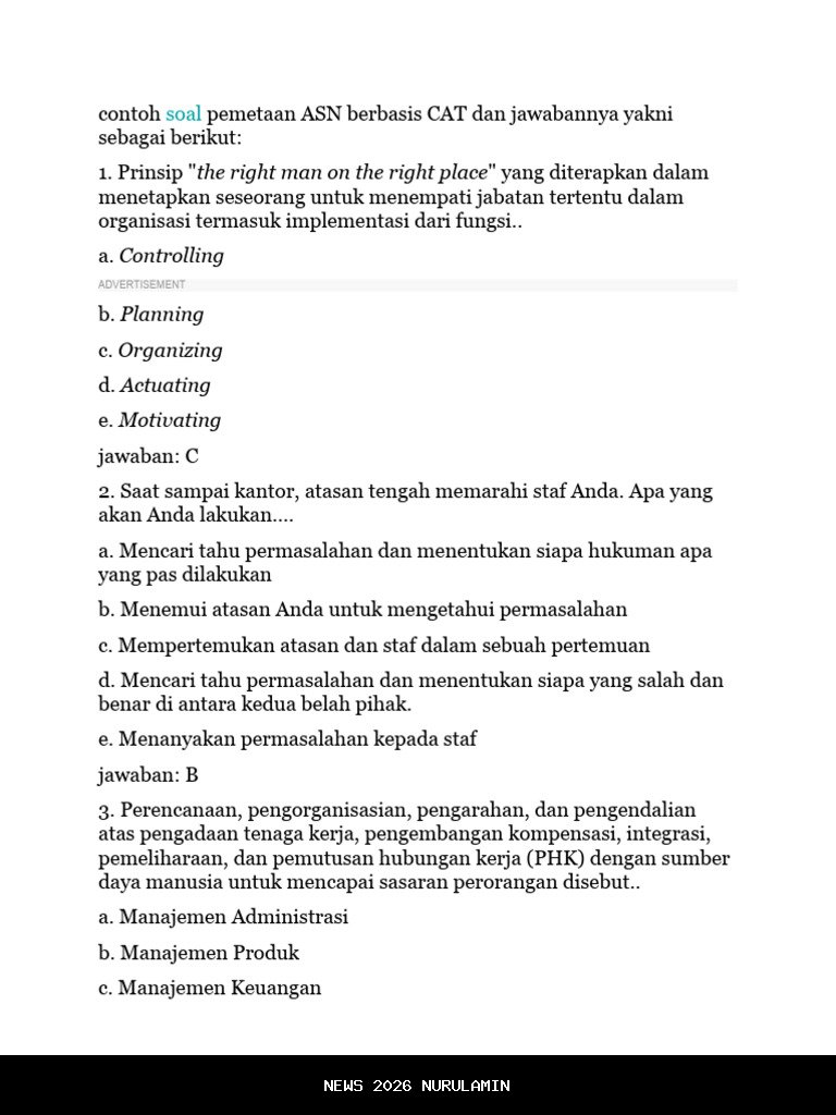 Contoh Soal CAT ASN: Materi, Pola, dan Tips Lulus Tinggi