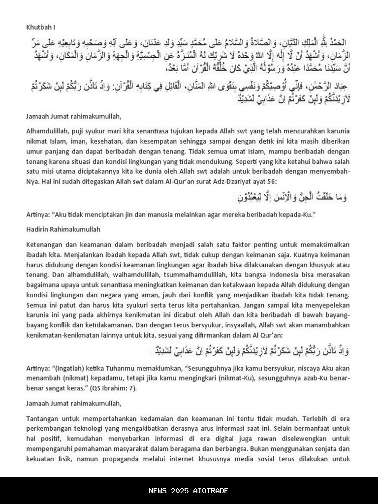 Khutbah Jumat 22 Agustus 2025: Persiapan Akhirat Sebelum Kematian Datang