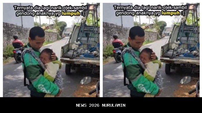 Kisah Pilu Driver Ojol yang Tetap Nekad Naik Sepeda Ontel demi Berobat Anaknya