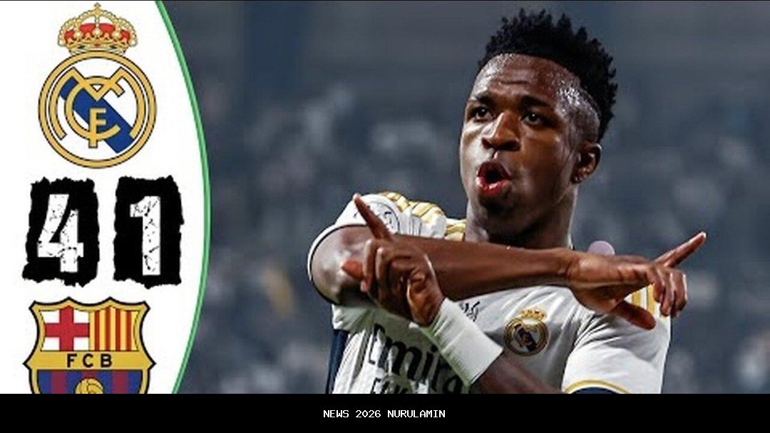 Hasil Real Madrid vs Barcelona: Mbappe Hattrick, Vinicius Marah, Tekel Mengerikan Pedri