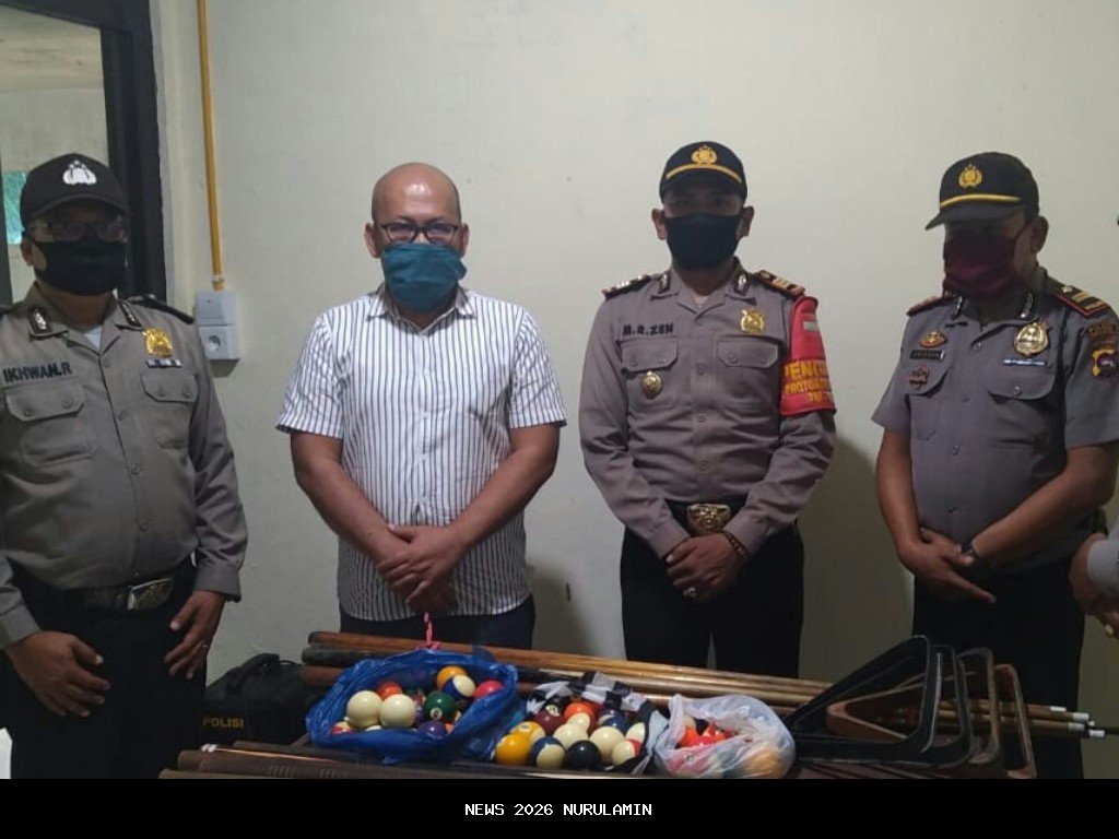 Petugas Sita 13 Stik Biliar di Wonomulyo Karena Pelanggaran Kesepakatan