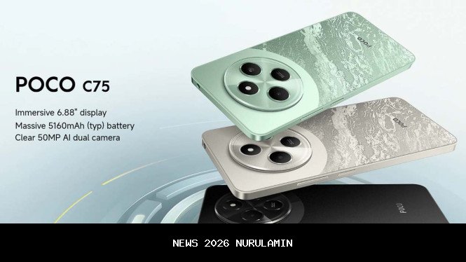 POCO C75 Dirilis! HP Murah dengan Kamera 50MP, Layar 120Hz, dan Baterai 5160mAh!