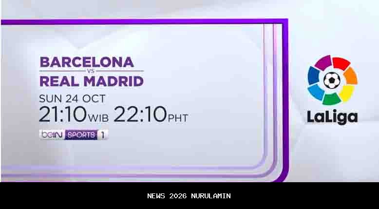 Kapan El Clasico Barca vs Madrid? Jadwal, Prediksi, dan Lokasi Nonton La Liga 2025