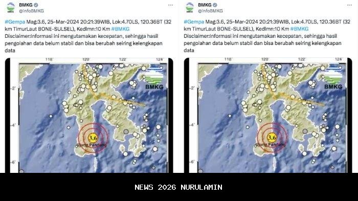 Gempa Bumi Terkini Sulsel 26 Oktober 2025: Update BMKG