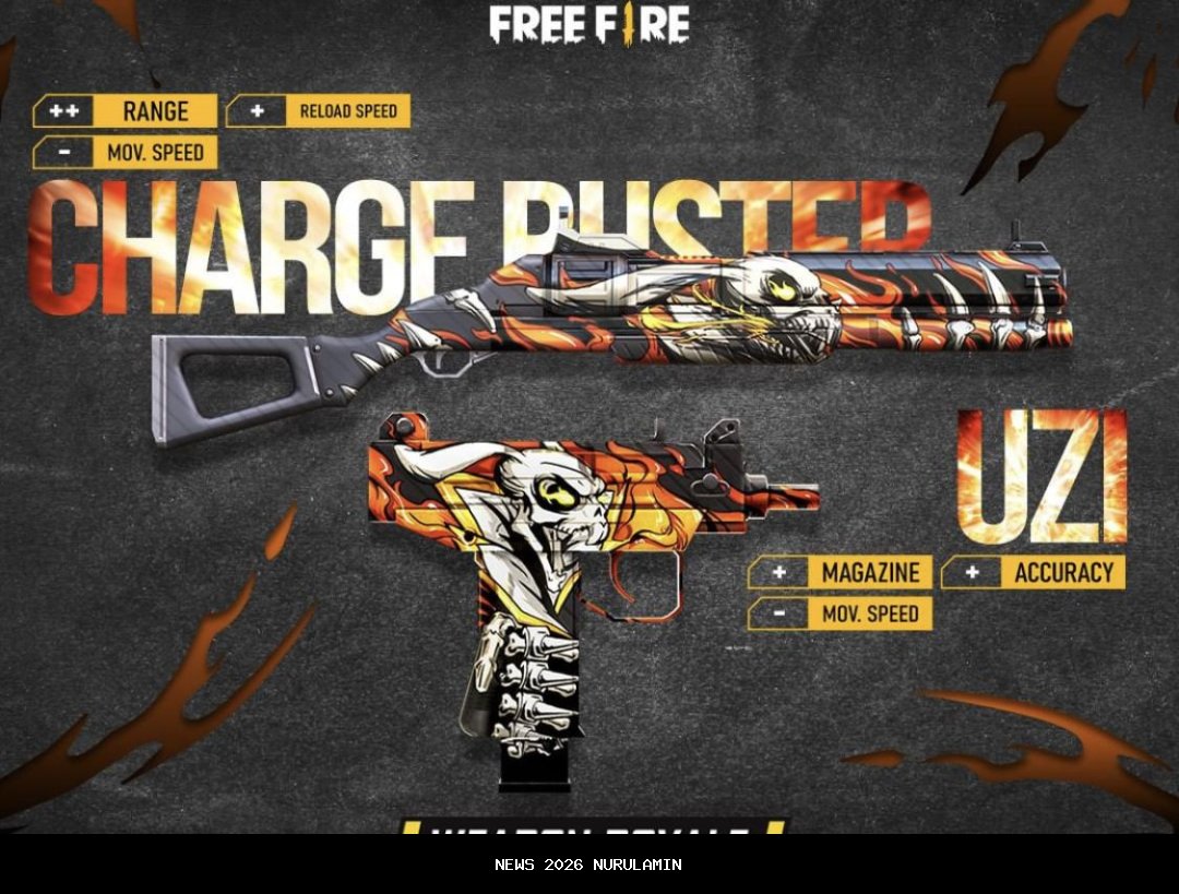 23 Kode Redeem Free Fire 26 Oktober 2025, Skin SG2 Golden Glare Gratis