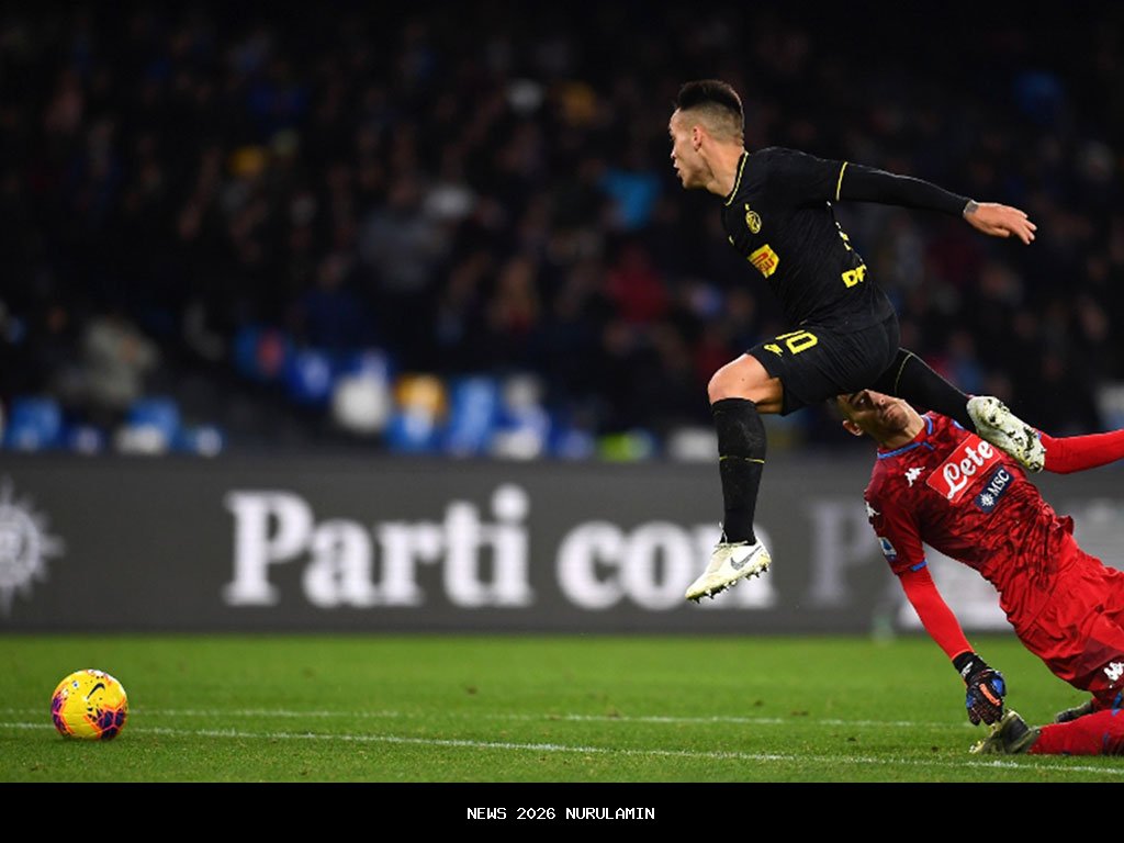 De Bruyne Cedera, Napoli Kalahkan Inter 3-1 dan Kembali Puncak Serie A