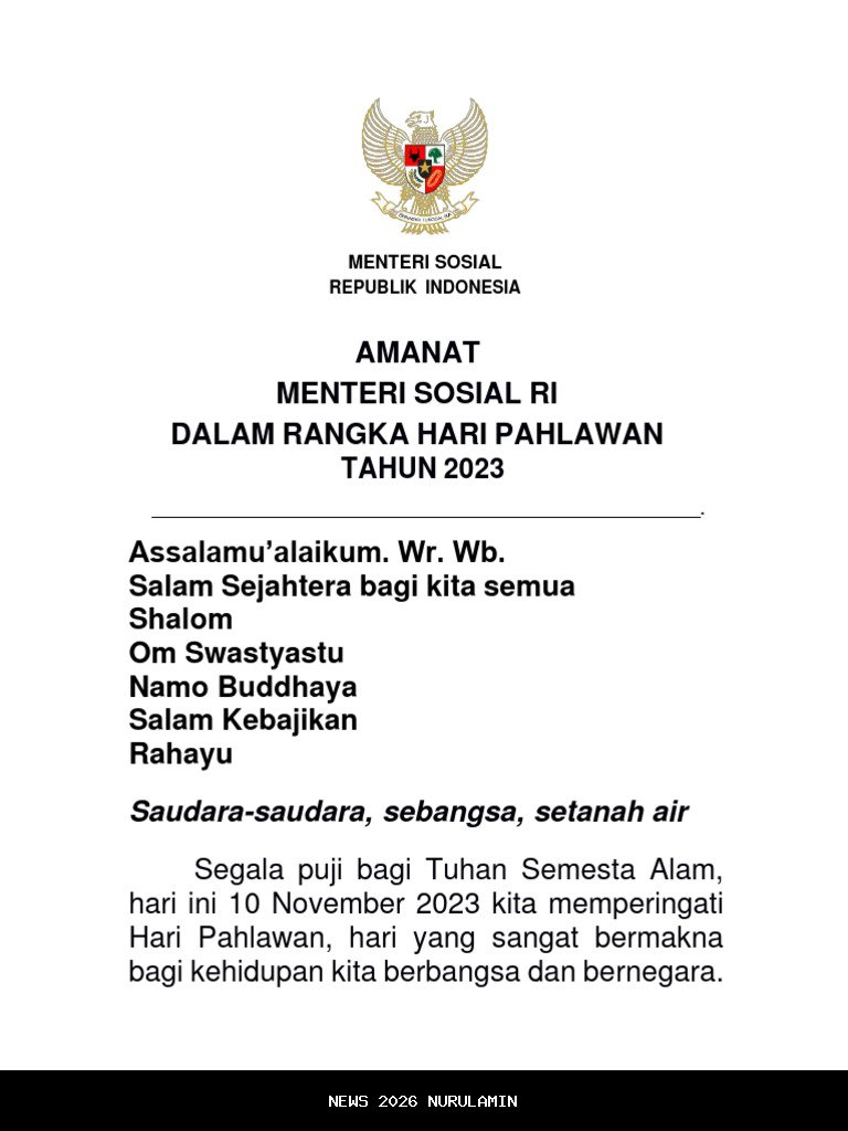 Bupati Ciamis Baca Amanat Mensos Peringati Hari Pahlawan: Tiga Nilai Juang yang Harus Dijaga