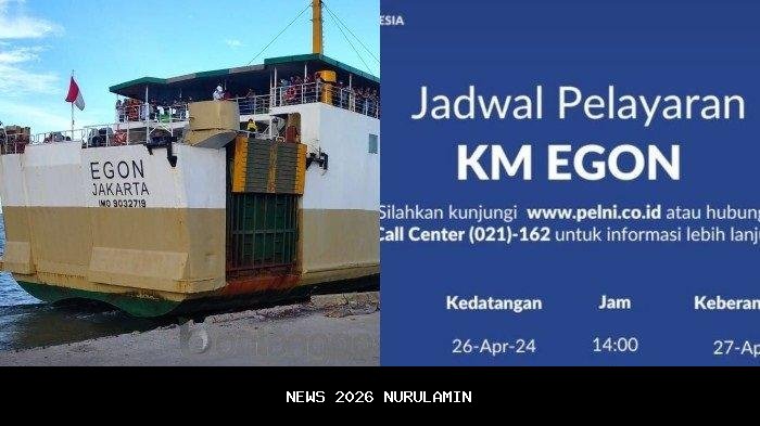 Jadwal KM Egon 25 Oktober - 16 November 2025: Rute Terdekat Pare Pare, Bontang, Batulicin