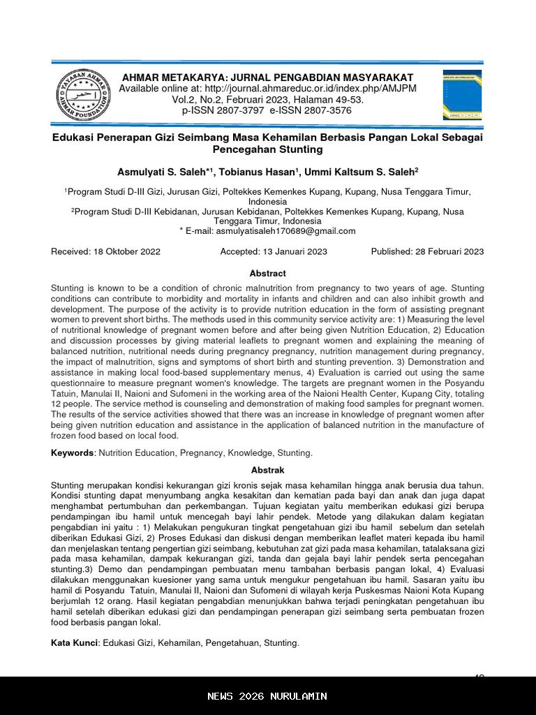 Program MBG di Jatinom Blitar, Fokus pada Peningkatan Gizi dan Pangan Lokal