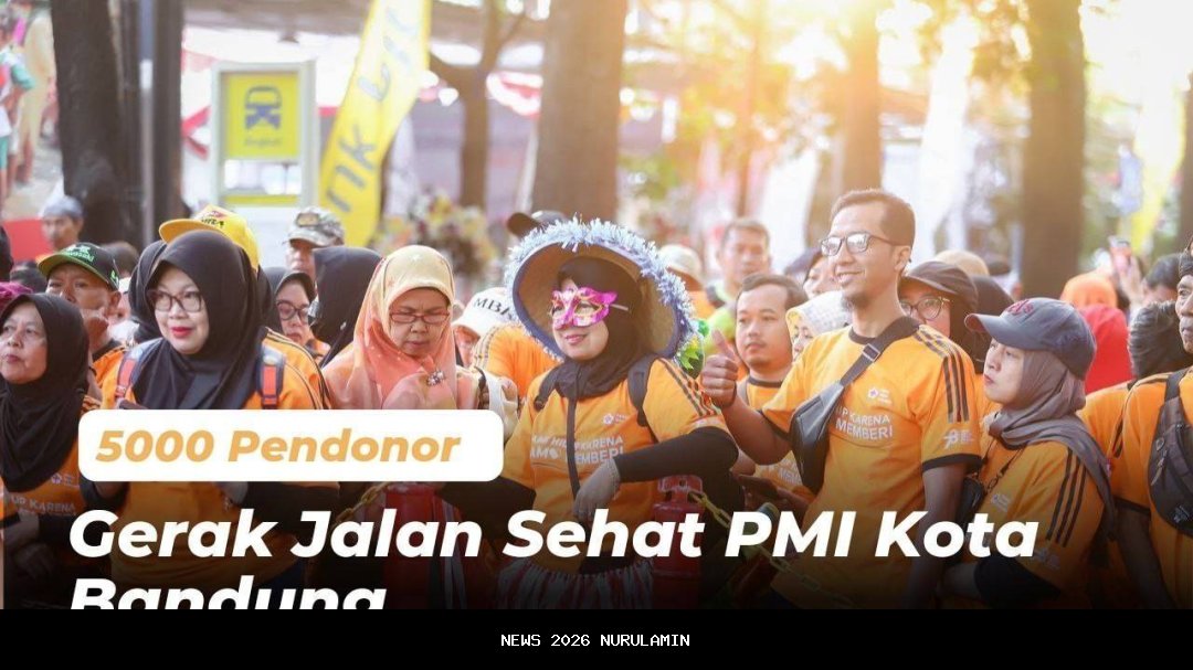 5.000 Relawan Kemanusiaan Hiasi Bandung, Jalan Sehat PMI Jadi Lautan Semangat dan Solidaritas