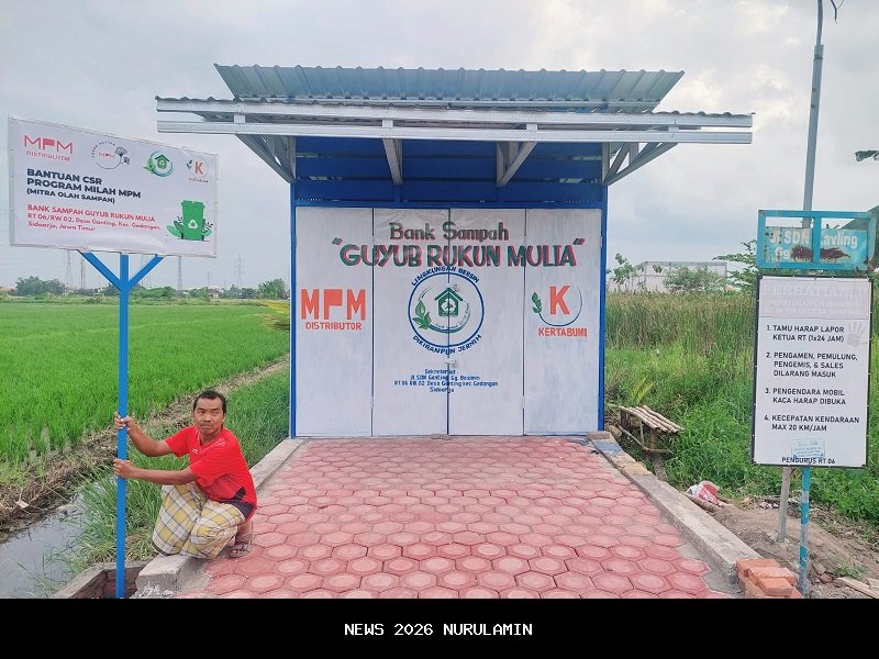 Bangun Ekonomi Sirkular, MPM Honda Jatim dan Warga Kauman Didirikan Bank Sampah