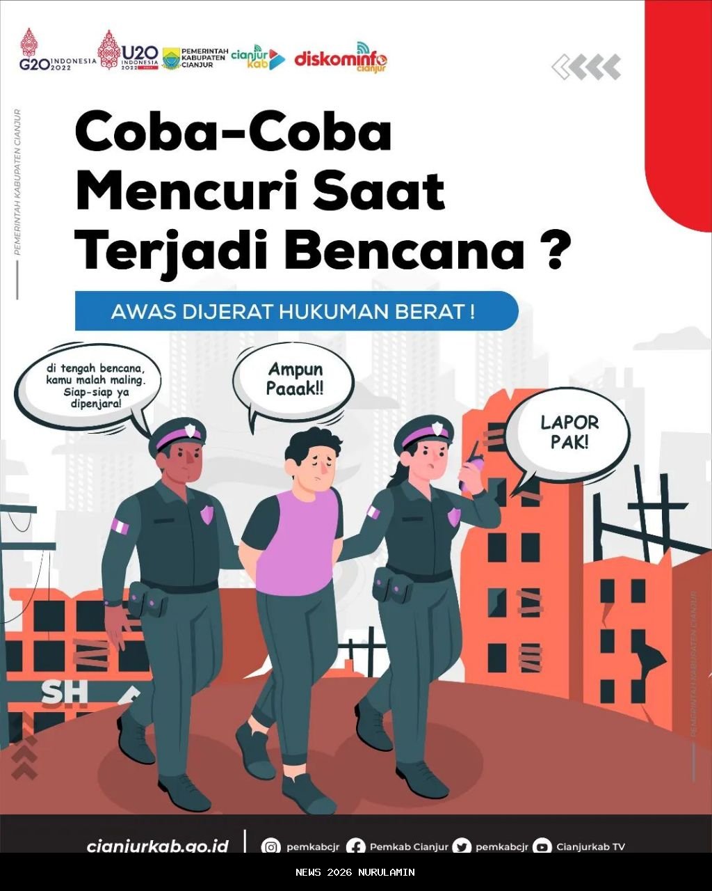 Polresta Ancam Hukuman Berat untuk Pencuri Fasilitas Publik Saat Bencana