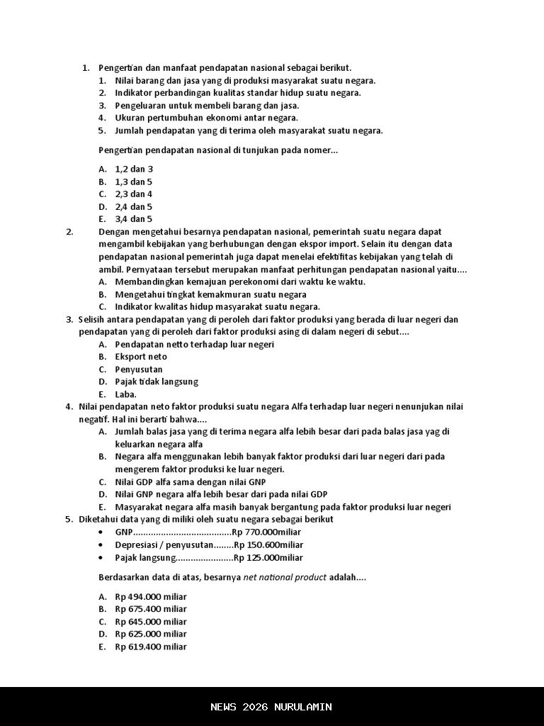 Kunci Jawaban UAS Ekonomi Kelas 11 Semester Ganjil 2025