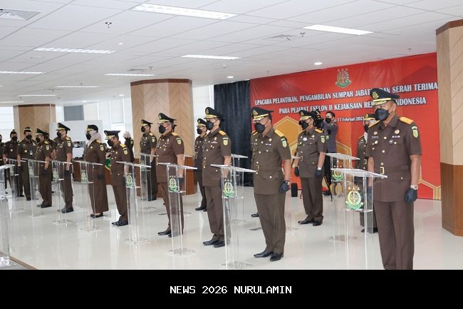 Daftar 17 Kajati dan 20 Pejabat Eselon II yang Dilantik di Kejagung, Termasuk Kajati Jambi