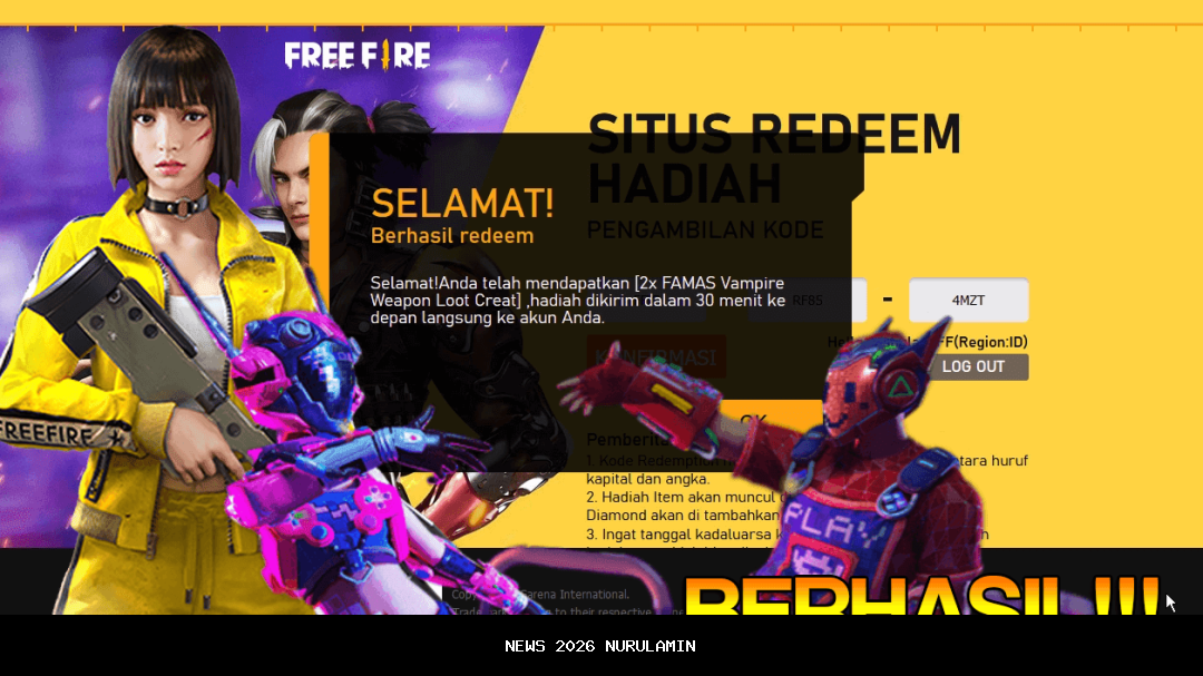 Kode Redeem Free Fire Terbaru Hari Ini 24 September 2025