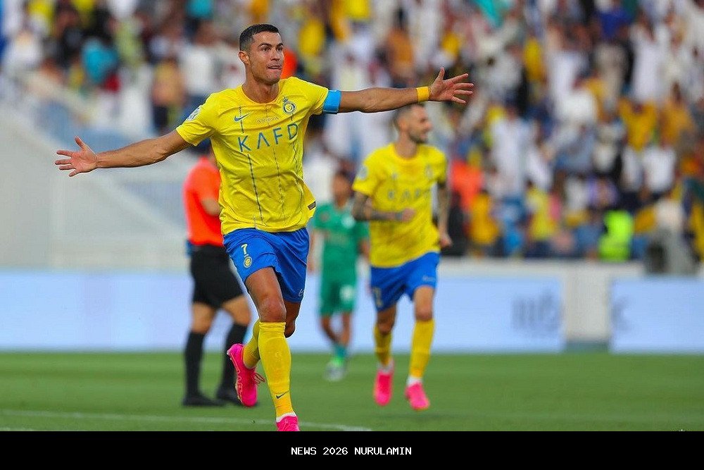 Ronaldo Cetak Gol ke-950 di Laga Al-Nassr vs Al-Hazm Liga Saudi