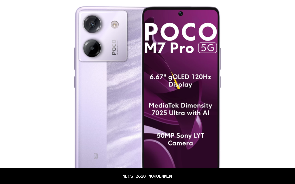 POCO M7 Pro 5G Diluncurkan! Layar AMOLED 120Hz, Chip Dimensity 7025 Ultra, dan Kamera 50MP OIS dengan Harga Menarik