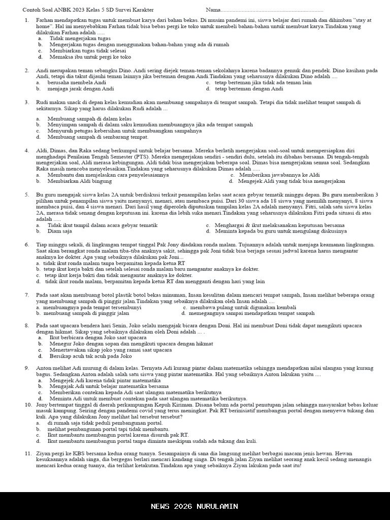 Apa Itu Foodgrapher? Jawaban 35 Soal ANBK Kelas 8 2025