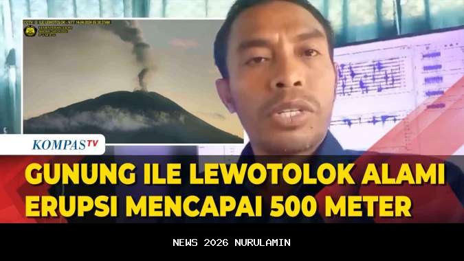 Status Waspada, Gunung Lewotolok Alami 48 Gempa dan 230 Erupsi Hembusan