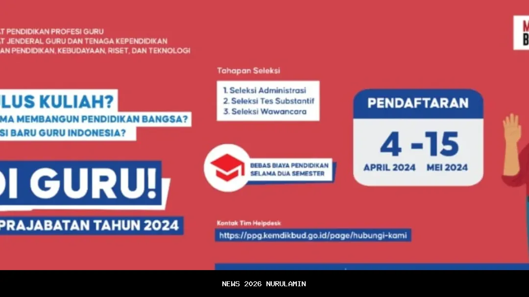RESMI DIBUKA! Ini Jadwal dan Tahapan Seleksi PPG Prajabatan Calon Guru 2025/2026 dari Kemendikbudristek