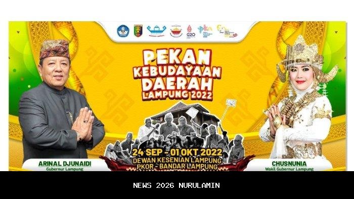 Pekan Kebudayaan Lampung 2025 Dimulai, Isbedy dan Dzafira Jadi Sorotan Hari Sabtu