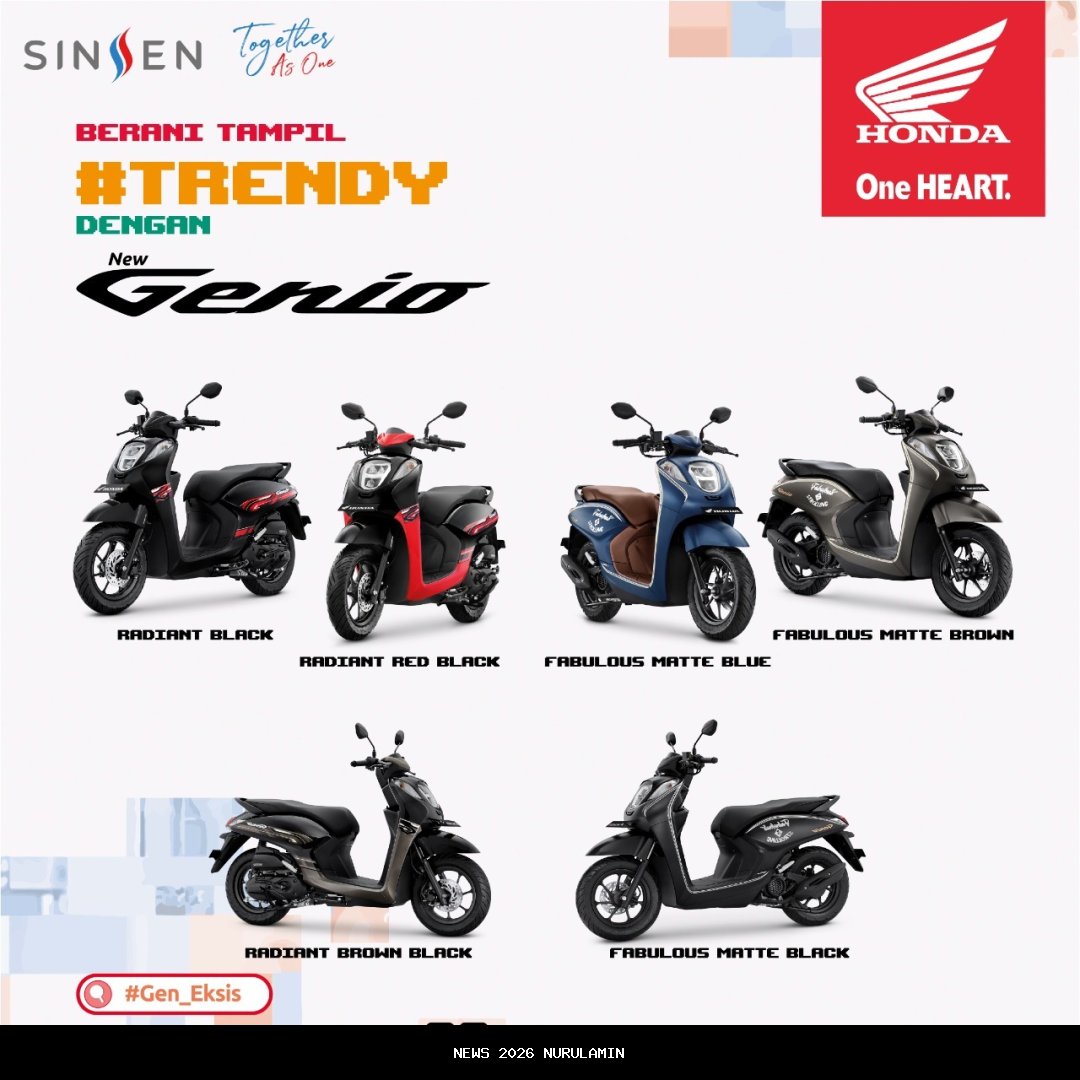 Tampil Makin Gaya! Honda Genio Hadir dengan Warna Baru yang Membuat Anak Muda Terpikat!