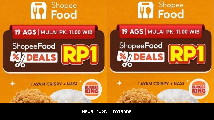 7 Promo Makanan 19 Agustus 2025: Ayam dan Nasi Burger King Cuma Rp 1
