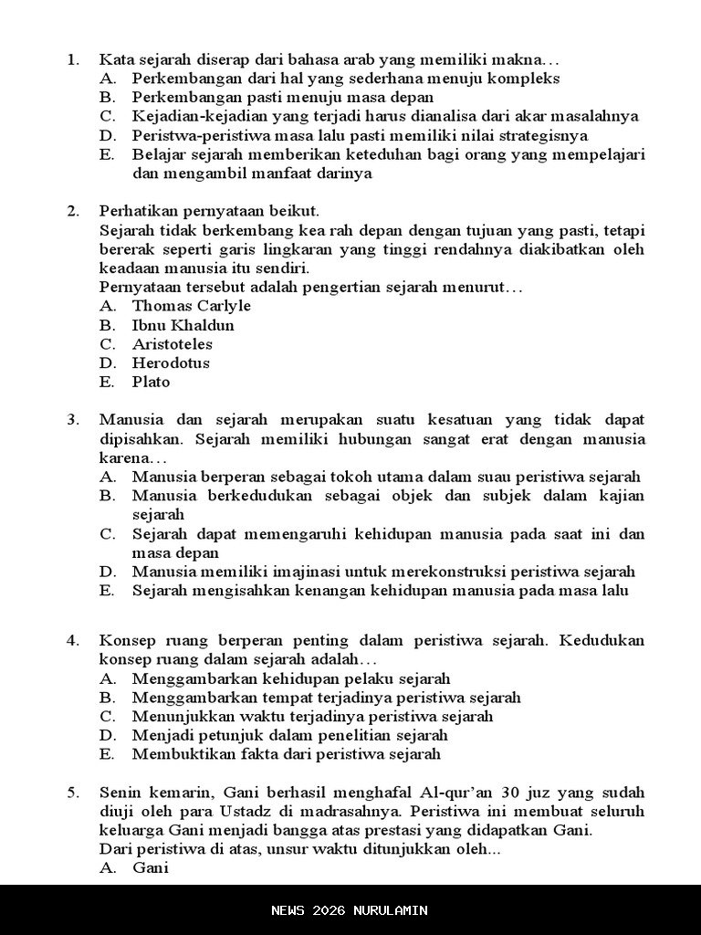Latihan Soal Ekonomi Kelas 10 Semester 1 Kurikulum Merdeka dan Jawaban