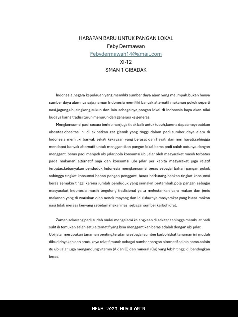 Pangan Lokal: Warisan dan Harapan Indonesia