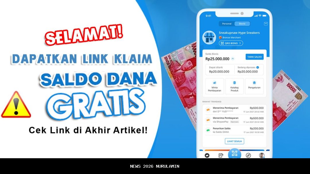 Klaim Link DANA Gratis Rp100 Ribu Hari Ini, Segera Cairkan Sebelum Habis