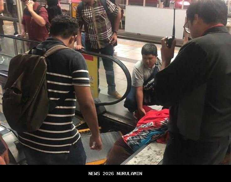 Warga kecewa eskalator LRT Bandara SMB II rusak, harus dorong koper manual