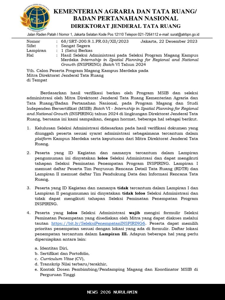 Tautan Resmi Pengumuman Hasil Seleksi Magang Nasional 2025 Batch 1