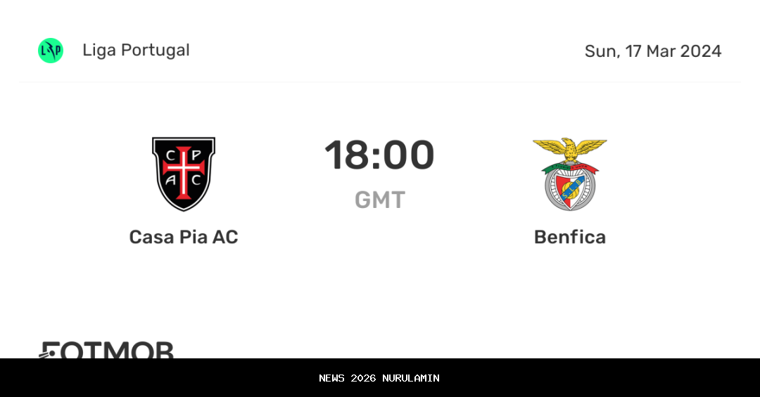 Benfica vs Casa Pia Imbang di Menit Akhir, Gol Barreiro Dianulir