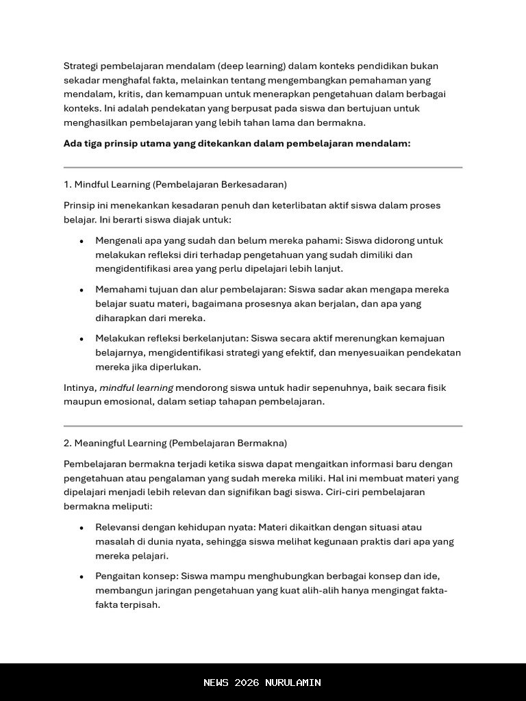 Tiga Prinsip Utama dalam Pembelajaran Mendalam