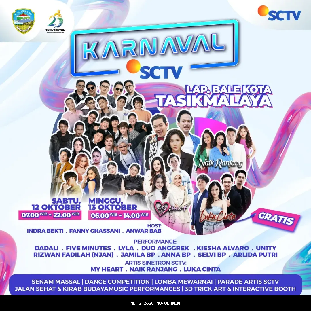 Daftar Artis Karnaval SCTV 2025 di Tasikmalaya