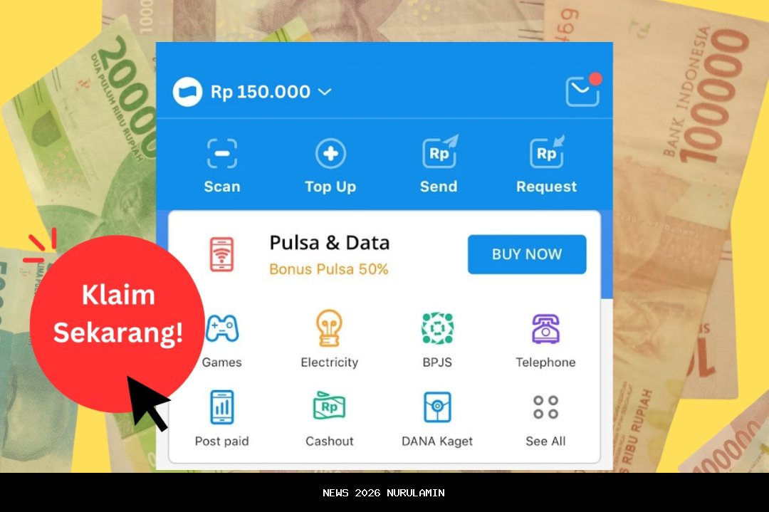 Klaim Cepat Saldo Gratis Rp135.000 dari Link DANA Hari Ini
