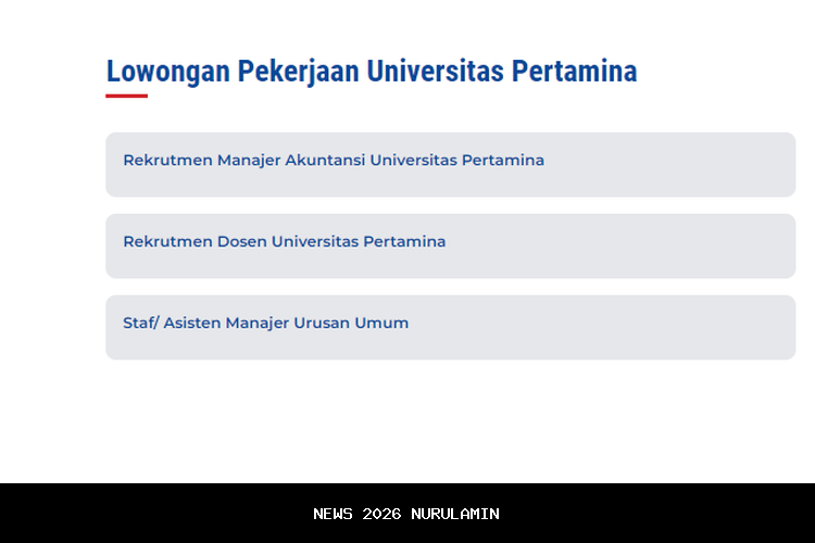 Gaji dan Tugas Staf Laboran Studio Komunikasi Universitas Pertamina, Cek Info Loker di Sini