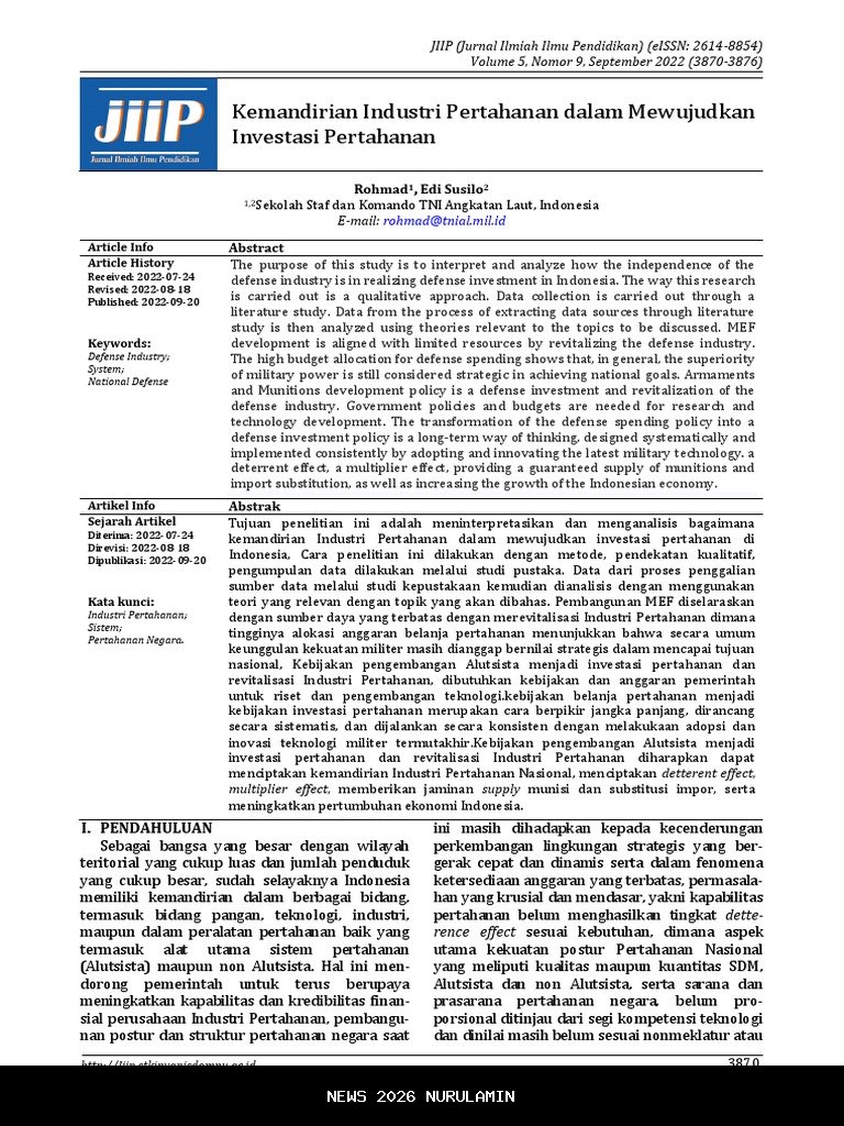 MBG sebagai benteng pertahanan non-militer dan investasi SDM jangka panjang