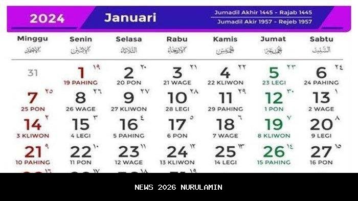 Kalender 2026: Tanggal Merah dan 14 Libur Panjang, Ada 2 Hari Terjepit