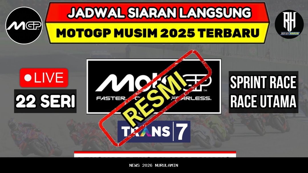 Jadwal MotoGP Malaysia 2025: Siaran Live Trans7 dan TV Online Pagi Sampai Balapan