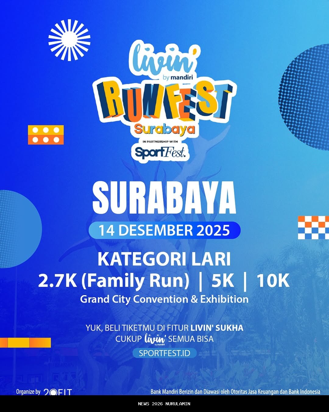 Ribuan Pelari Hiasi Livin’ by Mandiri RUNFEST Bersama Sportfest 2025