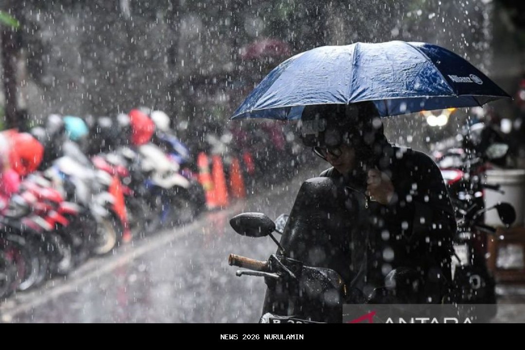 Cuaca Jambi: Hujan Merata Senin, Berawan Selasa-Minggu