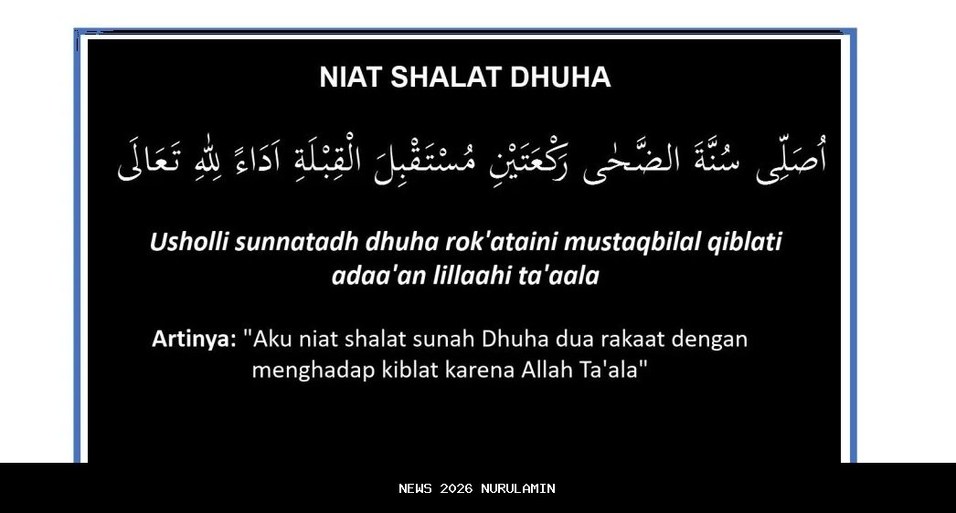 Niat dan Cara Sholat Dhuha 2 Rakaat Lengkap dengan Bacaan Surah Ad-Dhuha dan Artinya