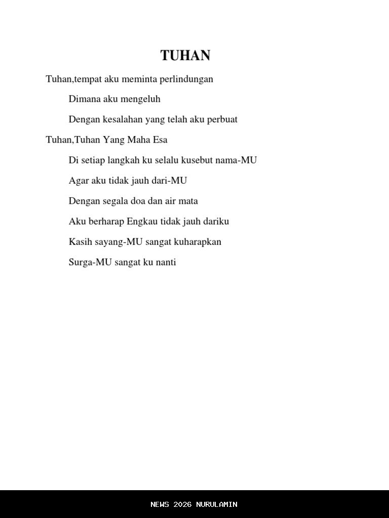 Meniti Pangkuan Tuhan - Puisi Rachel Aurelya S - Cikarang