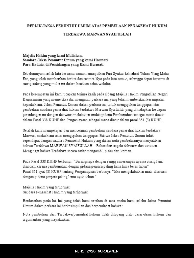 Pembelaan 22 Terdakwa oleh Penasehat Hukum