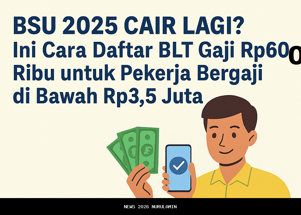 Benarkah BSU Rp600 Ribu Cair Lagi di Oktober 2025? Ini Penjelasan Kemenaker dan BPJS