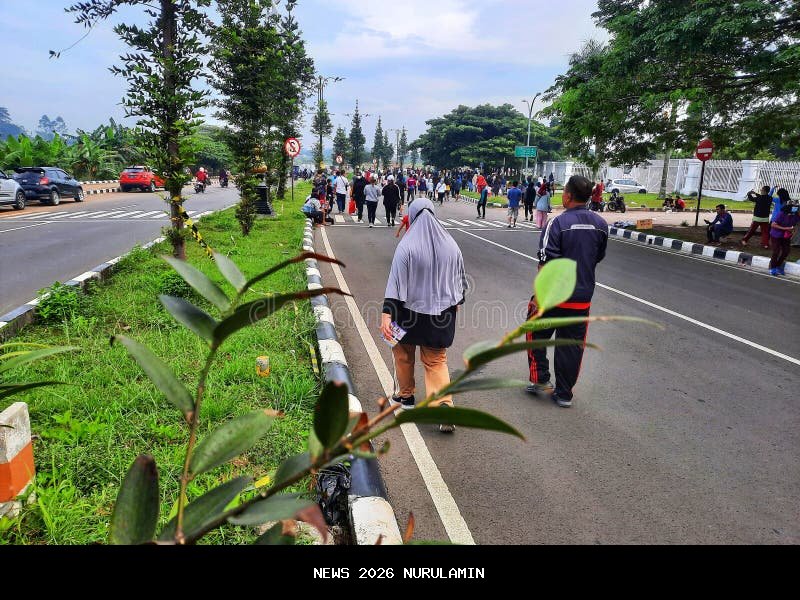 Warga Antusias Ikuti Car Free Day Pertama di Cibinong Bogor