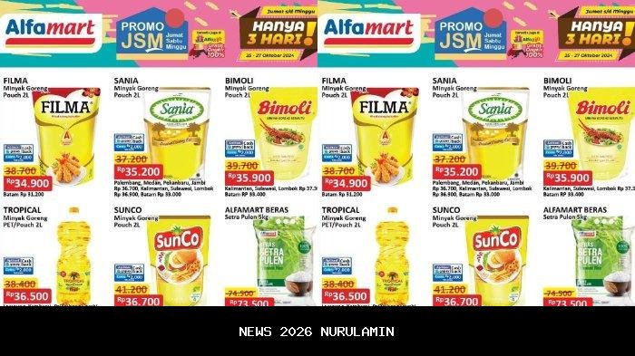 Katalog Promo JSM Alfamart 24-26 Oktober: Minyak Goreng Murah, Mie Instan Suksess2, Sedaap, Indomie